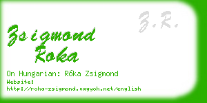 zsigmond roka business card